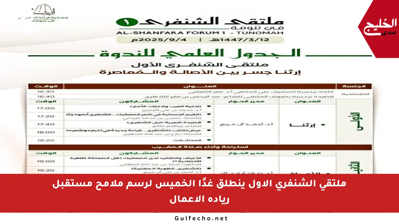 ملتقى الشنفرى الأول ينطلق غدًا الخميس لرسم ملامح مستقبل ريادة الأعمال